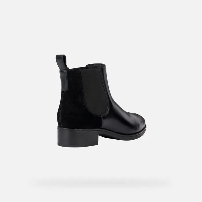 Woman Geox Ankle Boots FELICITY WOMAN Black Chelsea Boots Black