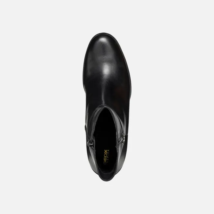 Woman Geox Ankle Boots NEW ASHEEL WOMAN Black Medium Heel Ankle Boots Black