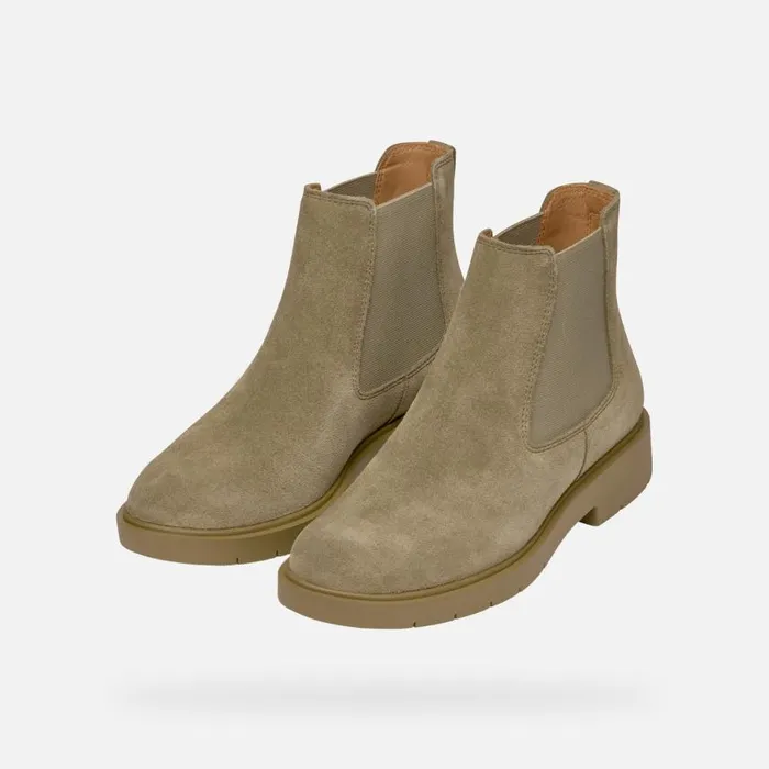 Woman Geox Ankle Boots SPHERICA EC1 WOMAN Musk Chelsea Boots Musk