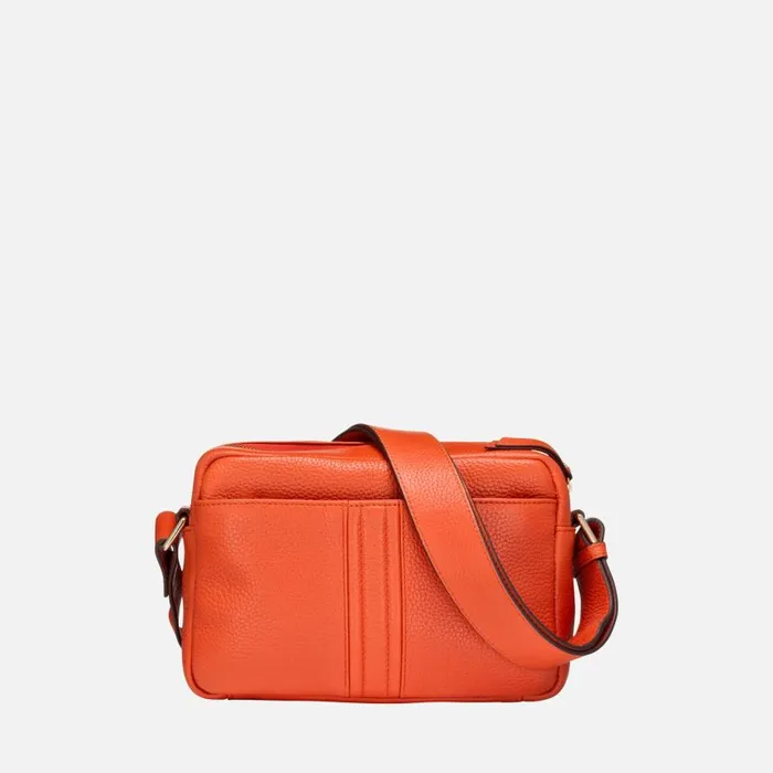 Woman Geox Bags BLANDINE WOMAN Orange Crossbody Bag Orange