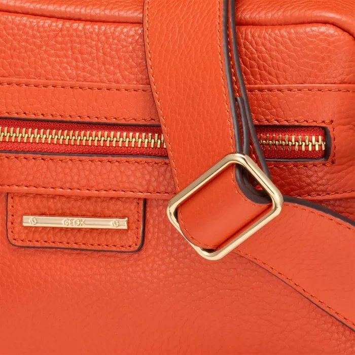 Woman Geox Bags BLANDINE WOMAN Orange Crossbody Bag Orange