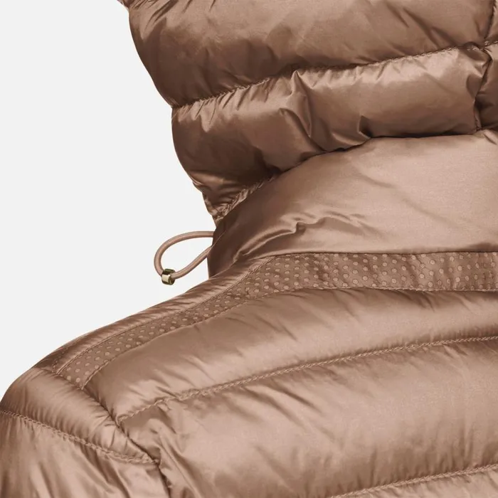 Woman Geox Down Jackets JAYSEN WOMAN Partridge Short Down Jacket Partridge