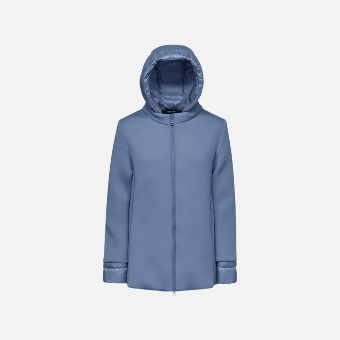 Woman Geox Jackets CRISTAEL WOMAN Infinity Jacket With Hood Infinity
