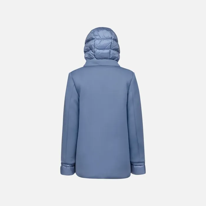 Woman Geox Jackets CRISTAEL WOMAN Infinity Jacket With Hood Infinity