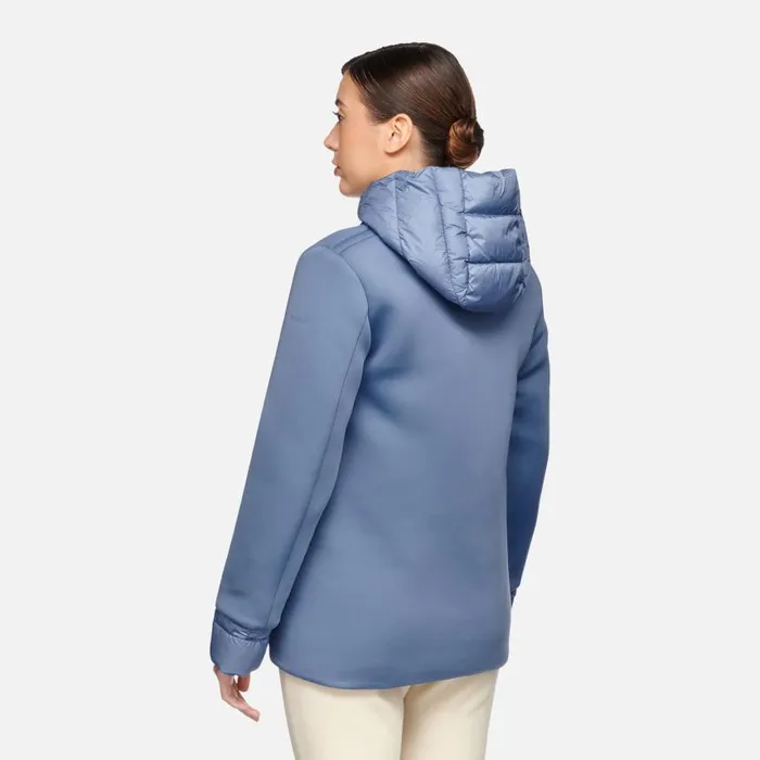 Woman Geox Jackets CRISTAEL WOMAN Infinity Jacket With Hood Infinity