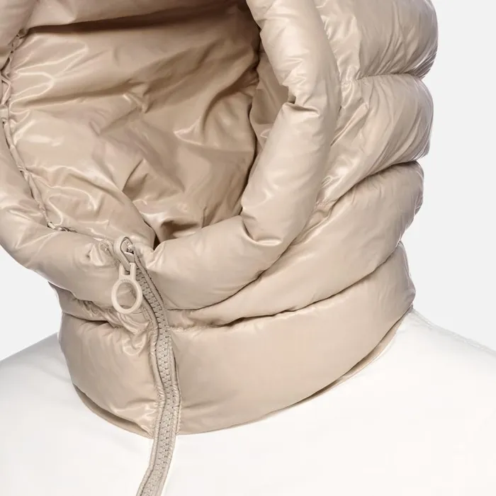 Woman Geox Jackets SPHERICA WOMAN Blanc De BlancString Reversible Jacket Blanc De Blancstring
