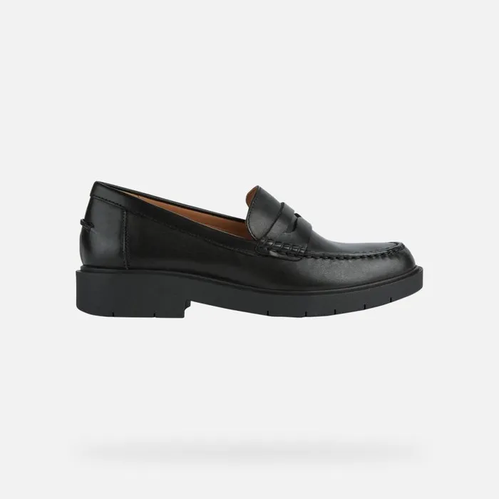 Woman Geox Loafers SPHERICA EC1 Women039s Black Leather Loafers Geox Black