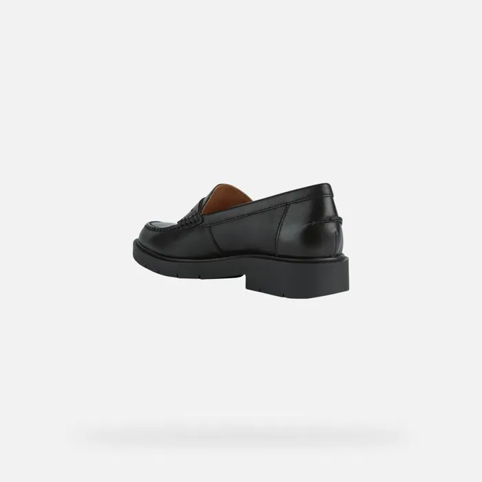 Woman Geox Loafers SPHERICA EC1 Women039s Black Leather Loafers Geox Black