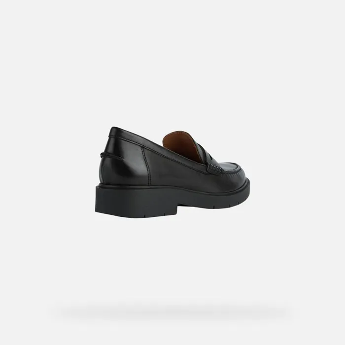 Woman Geox Loafers SPHERICA EC1 Women039s Black Leather Loafers Geox Black