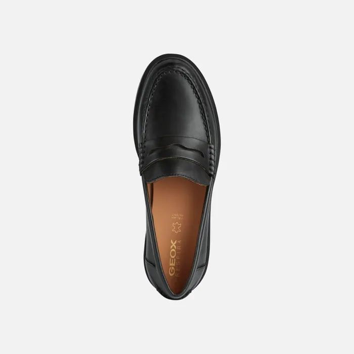 Woman Geox Loafers SPHERICA EC1 Women039s Black Leather Loafers Geox Black