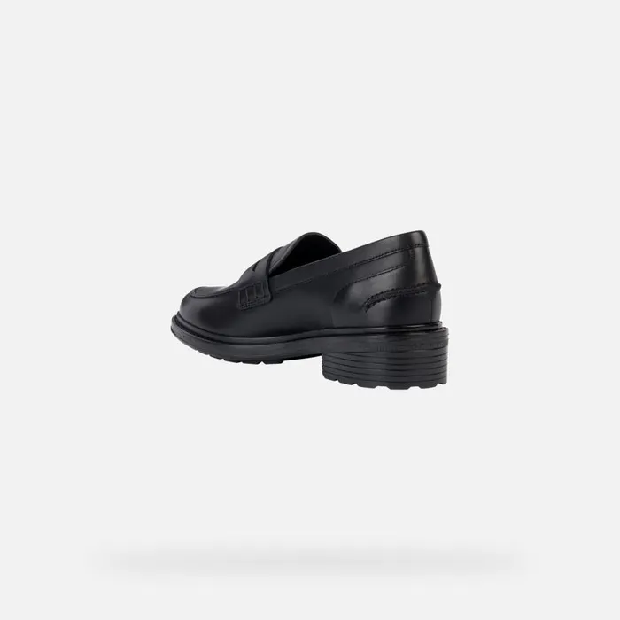 Woman Geox Loafers WALK PLEASURE Women039s Black Leather Loafers Geox Black