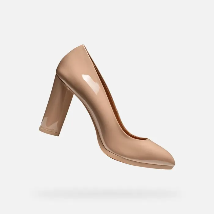 Woman Geox Pumps WALK PLEASURE 90 WOMAN Peach Highheeled Court Shoes Peach