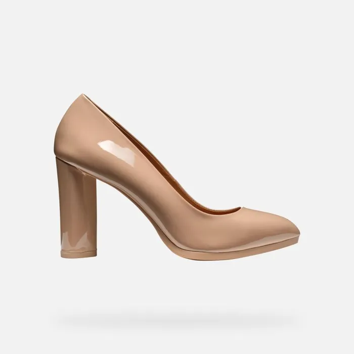 Woman Geox Pumps WALK PLEASURE 90 WOMAN Peach Highheeled Court Shoes Peach