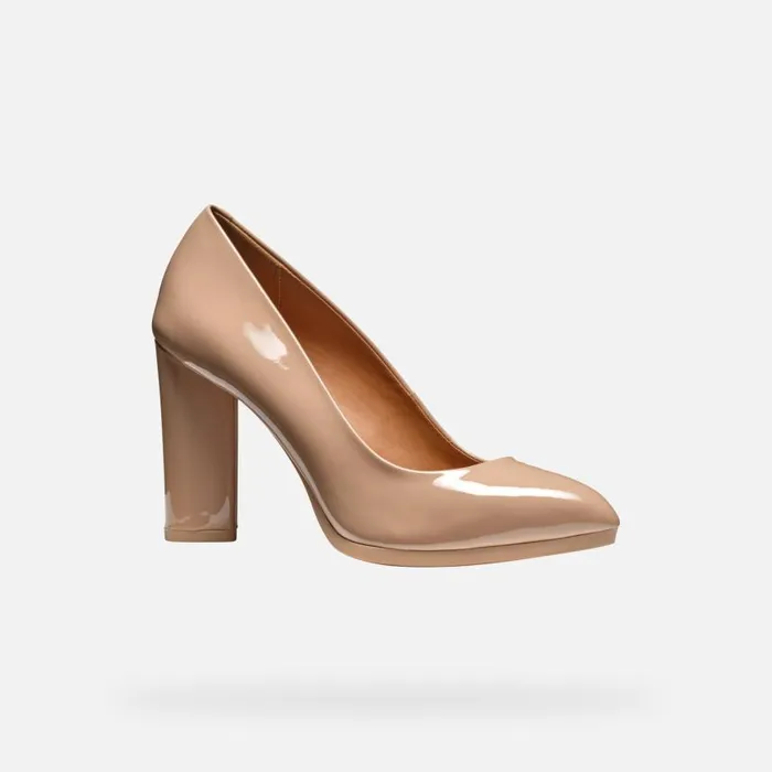 Woman Geox Pumps WALK PLEASURE 90 WOMAN Peach Highheeled Court Shoes Peach
