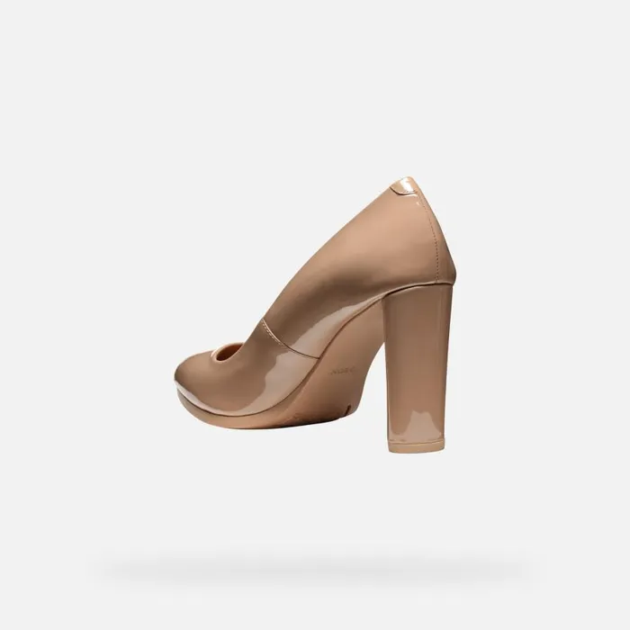 Woman Geox Pumps WALK PLEASURE 90 WOMAN Peach Highheeled Court Shoes Peach