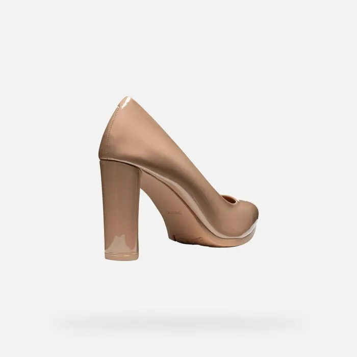 Woman Geox Pumps WALK PLEASURE 90 WOMAN Peach Highheeled Court Shoes Peach