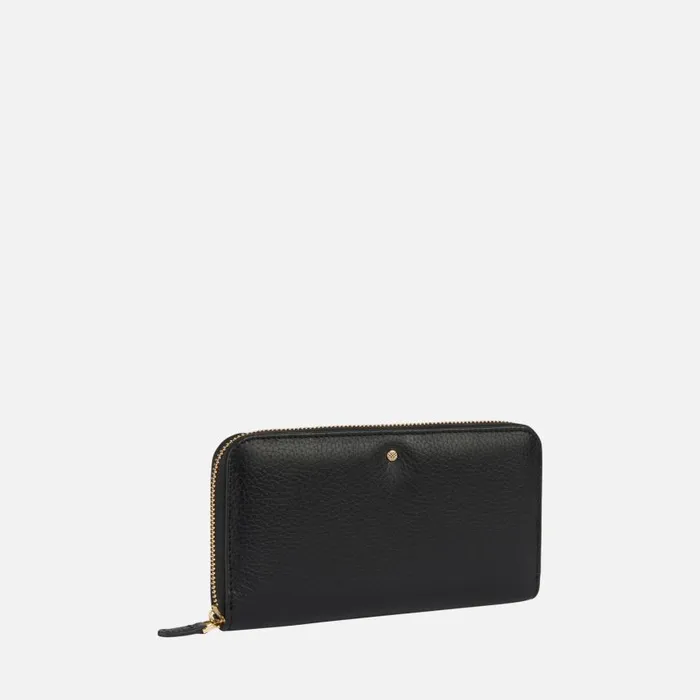 Woman Geox Purses And Wallets WALLET H Wallet Black Woman CASHMERE Black