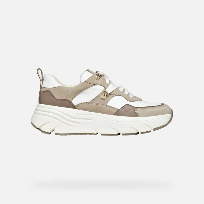 Woman Geox Sneakers DIAMANTA E Low Top Sneakers White Woman Online Whitesand