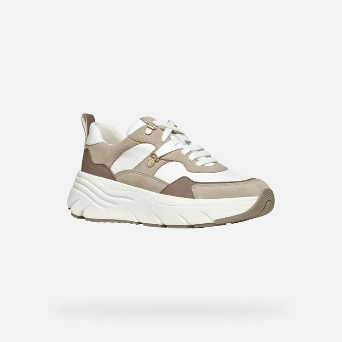 Woman Geox Sneakers DIAMANTA E Low Top Sneakers White Woman Online Whitesand