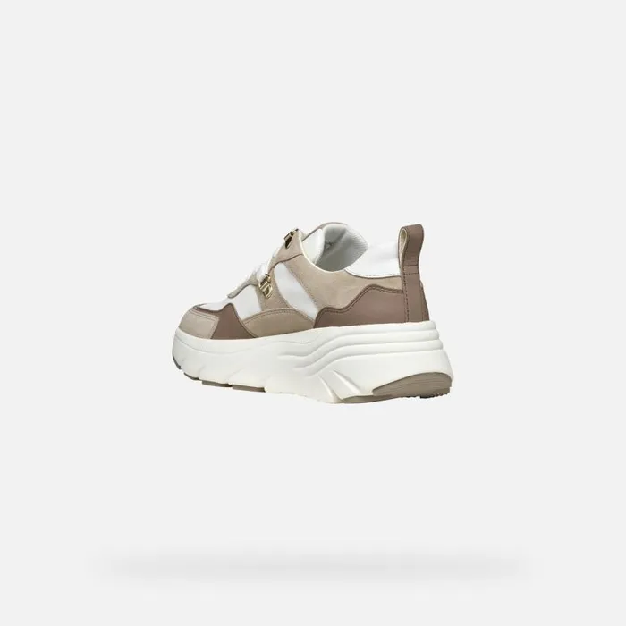 Woman Geox Sneakers DIAMANTA E Low Top Sneakers White Woman Online Whitesand