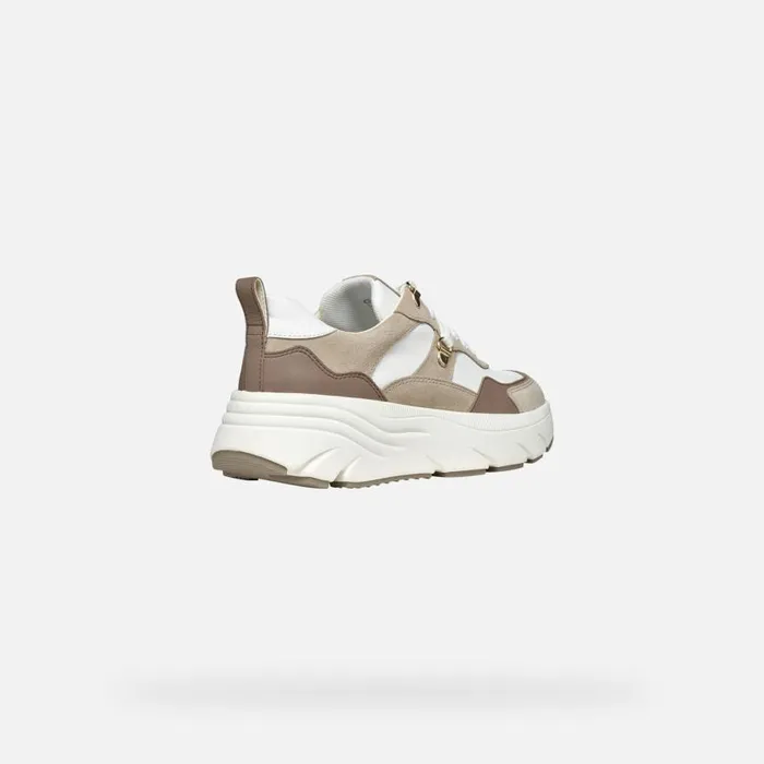 Woman Geox Sneakers DIAMANTA E Low Top Sneakers White Woman Online Whitesand