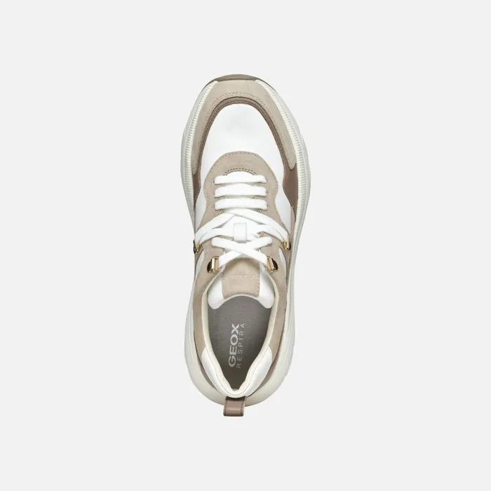 Woman Geox Sneakers DIAMANTA E Low Top Sneakers White Woman Online Whitesand