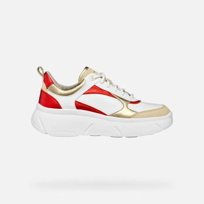 Woman Geox Sneakers NEBULA 20 X WOMAN RedWhite Low Top Sneakers Redwhite