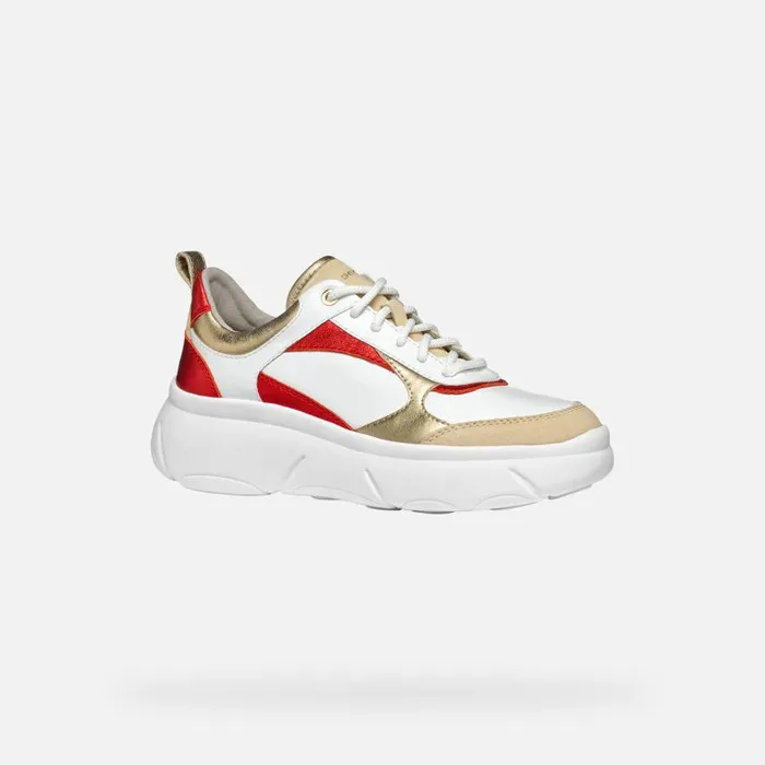 Woman Geox Sneakers NEBULA 20 X WOMAN RedWhite Low Top Sneakers Redwhite