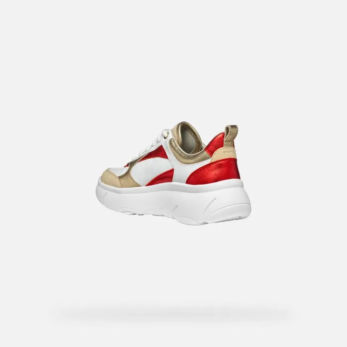 Woman Geox Sneakers NEBULA 20 X WOMAN RedWhite Low Top Sneakers Redwhite