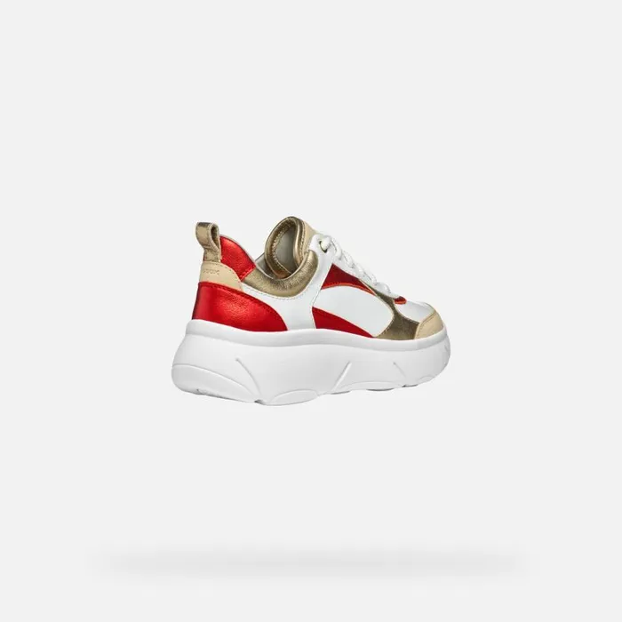Woman Geox Sneakers NEBULA 20 X WOMAN RedWhite Low Top Sneakers Redwhite