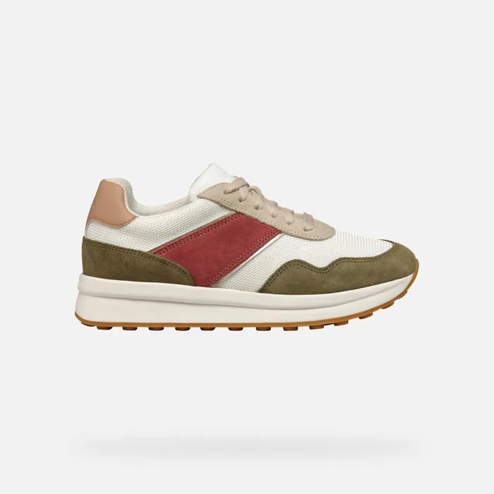 Woman Geox Sneakers RUNNTIX WOMAN Off WhiteMusk Low Top Sneakers Off Whitemusk