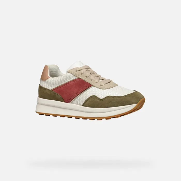 Woman Geox Sneakers RUNNTIX WOMAN Off WhiteMusk Low Top Sneakers Off Whitemusk