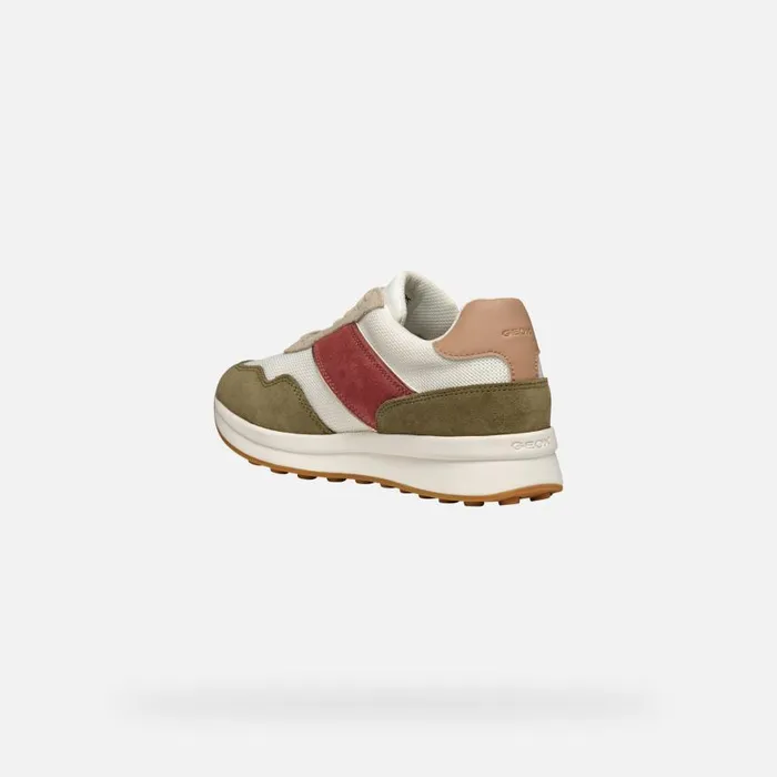 Woman Geox Sneakers RUNNTIX WOMAN Off WhiteMusk Low Top Sneakers Off Whitemusk