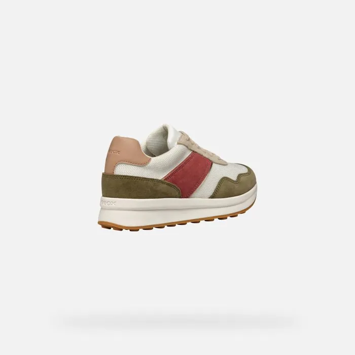 Woman Geox Sneakers RUNNTIX WOMAN Off WhiteMusk Low Top Sneakers Off Whitemusk