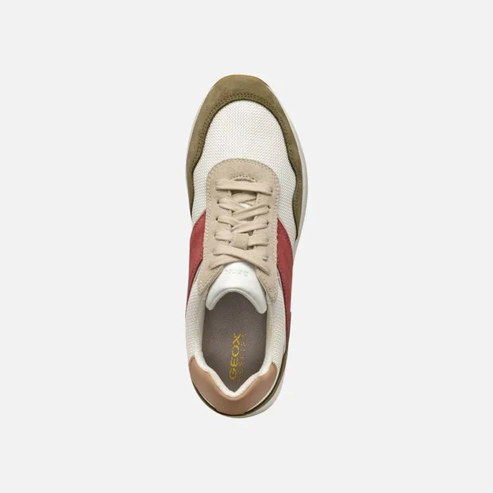 Woman Geox Sneakers RUNNTIX WOMAN Off WhiteMusk Low Top Sneakers Off Whitemusk