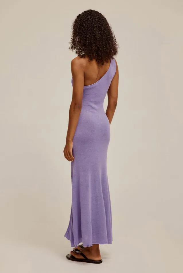 Woman Venroy Knitwear One Shoulder Linen Dress