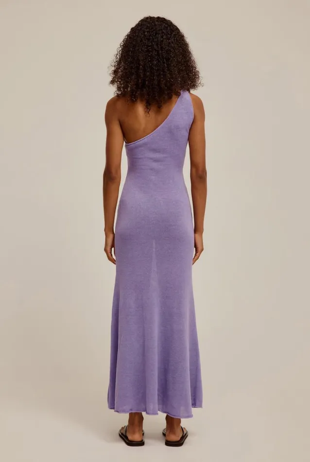 Woman Venroy Knitwear One Shoulder Linen Dress