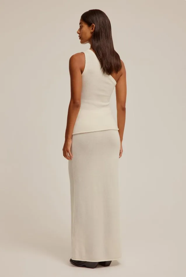 Woman Venroy Knitwear Wool Cashmere Midi Skirt