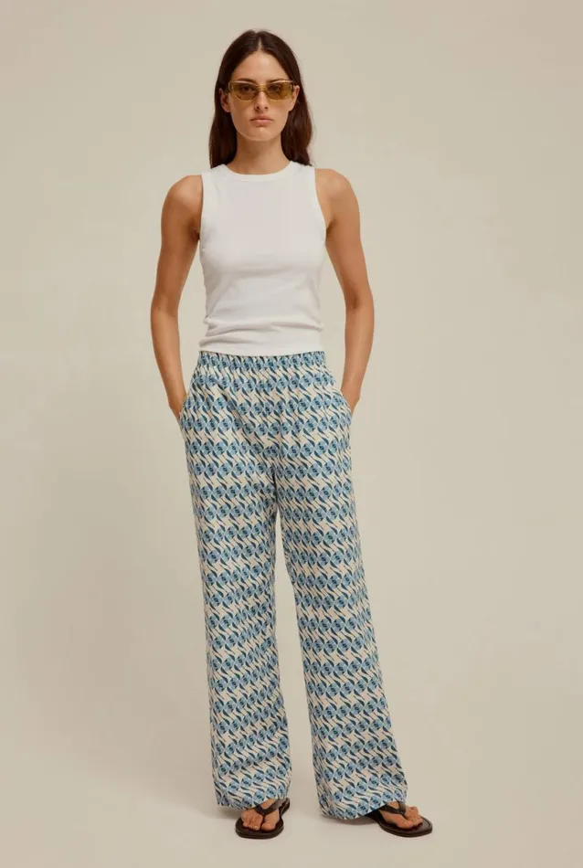 Woman Venroy Pants Printed Poplin Pant