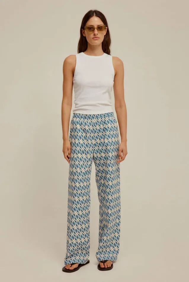 Woman Venroy Pants Printed Poplin Pant