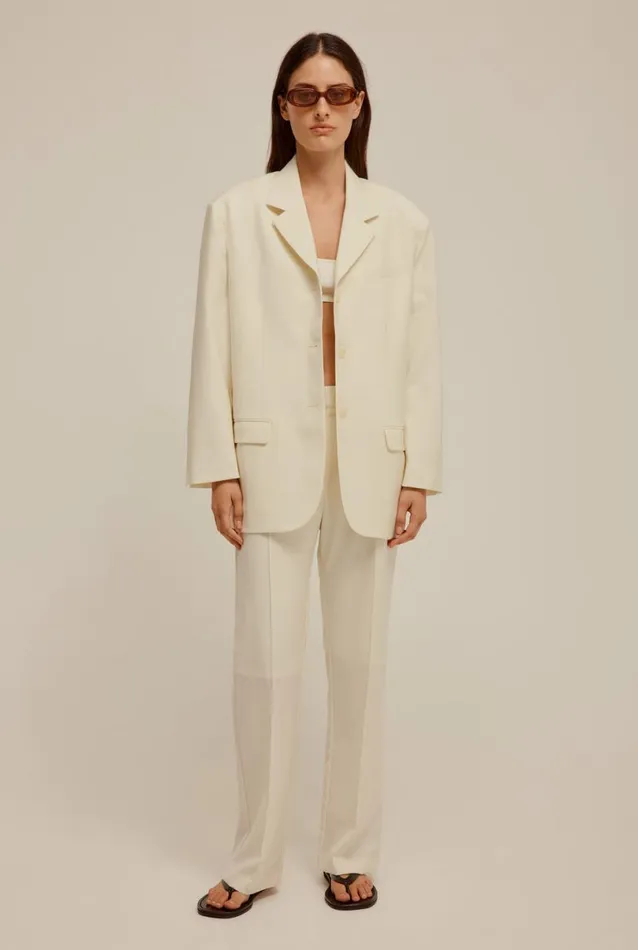 Woman Venroy Pants Wool Tailored Trouser