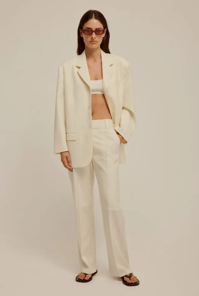 Woman Venroy Pants Wool Tailored Trouser