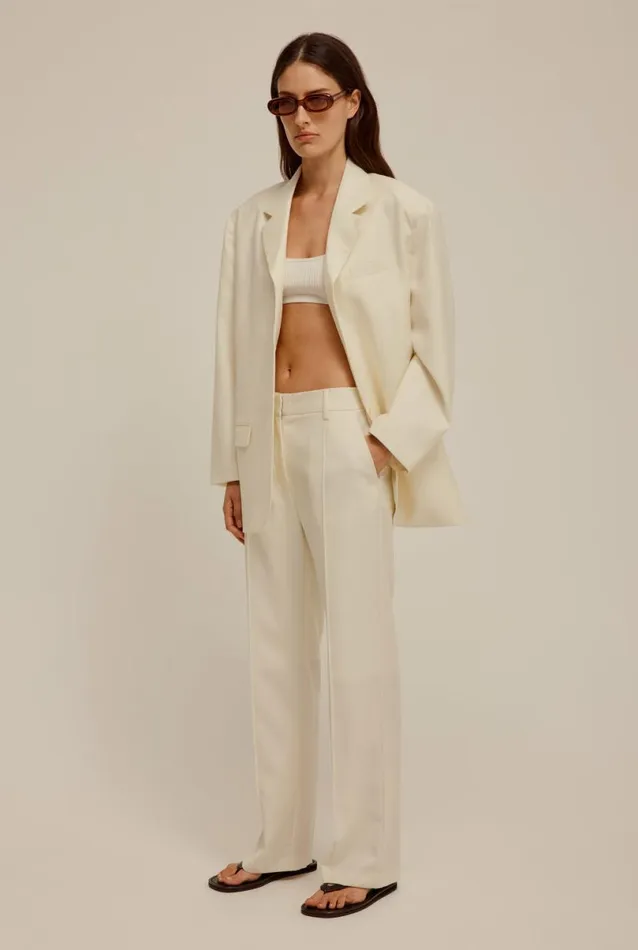 Woman Venroy Pants Wool Tailored Trouser