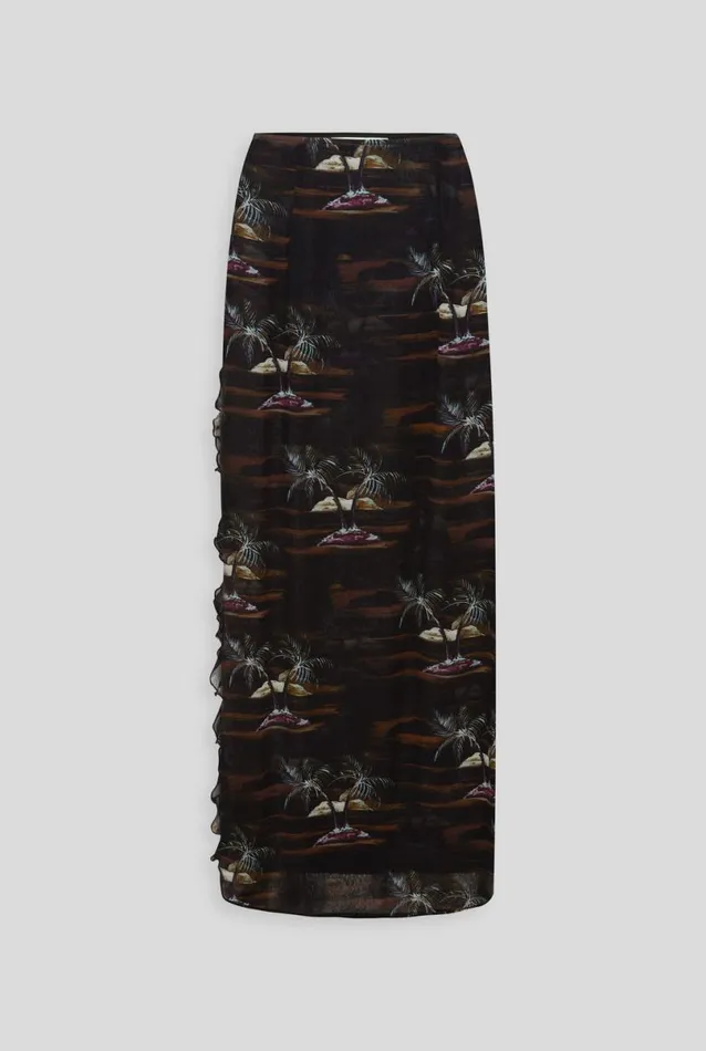 Woman Venroy Skirts Sheer Ruffle Skirt