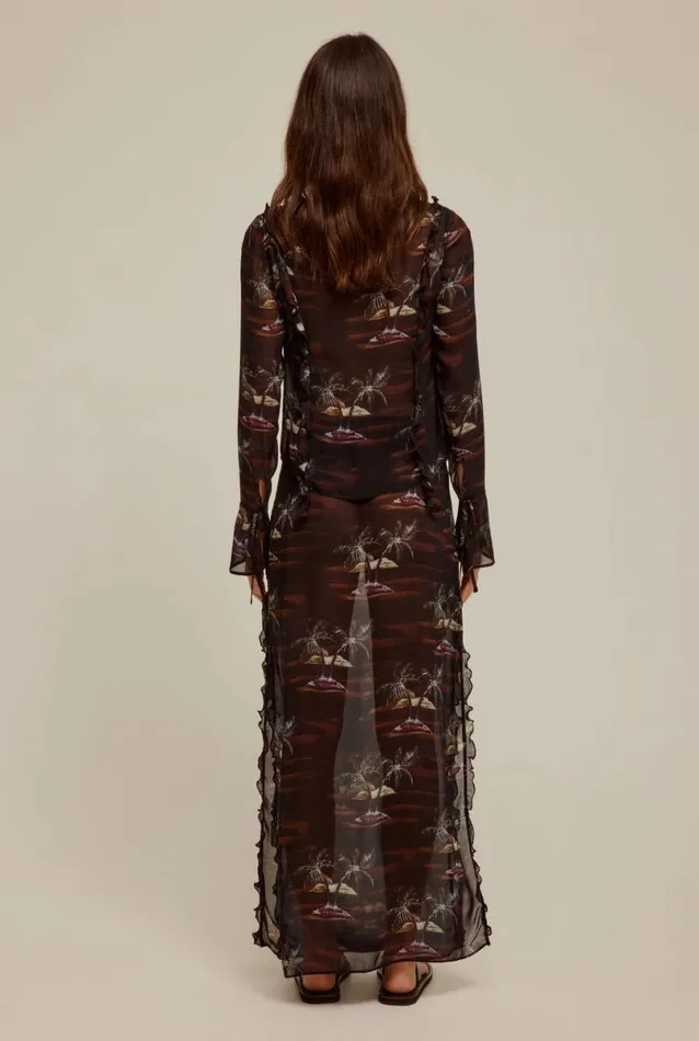 Woman Venroy Skirts Sheer Ruffle Skirt