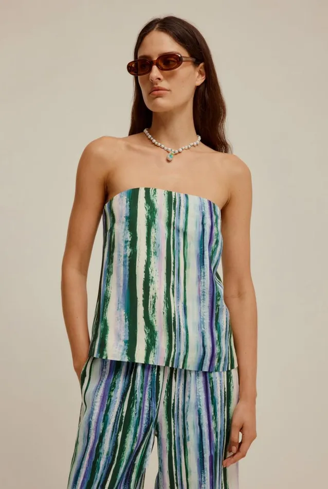 Woman Venroy Tops Strapless Column Top
