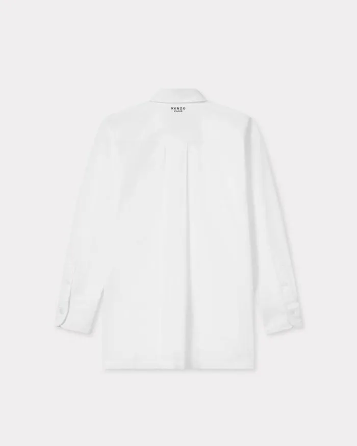 Women 039Boke Flower039 Embroidered Oversized Shirt White Kenzo Shirts And Tops