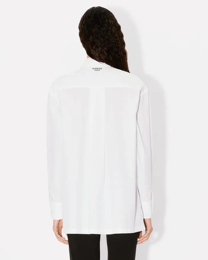 Women 039Boke Flower039 Embroidered Oversized Shirt White Kenzo Shirts And Tops