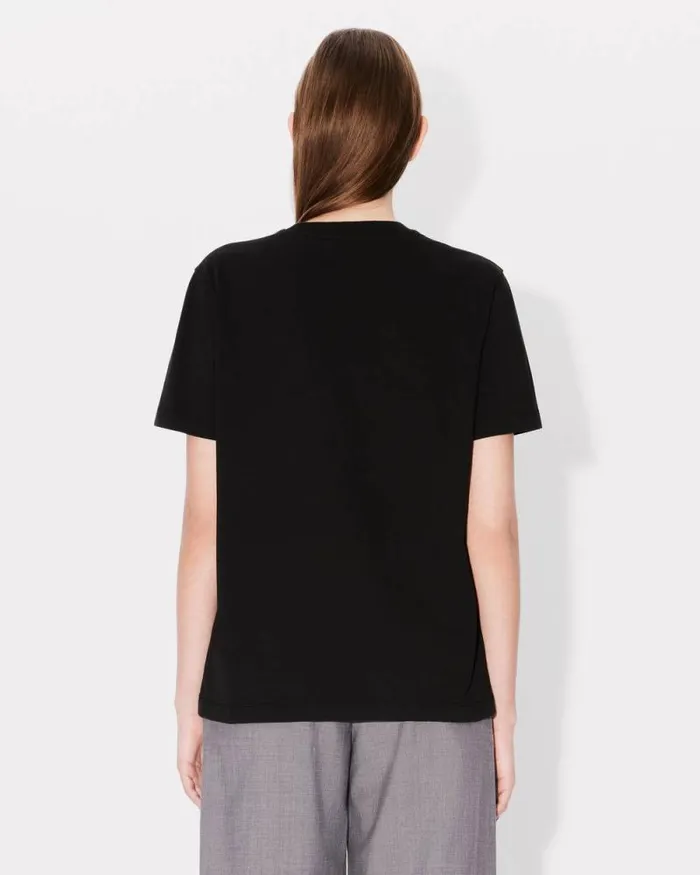 Women 039Boke Flower039 Loose Tshirt In Cotton Black Kenzo Tshirts And Polos