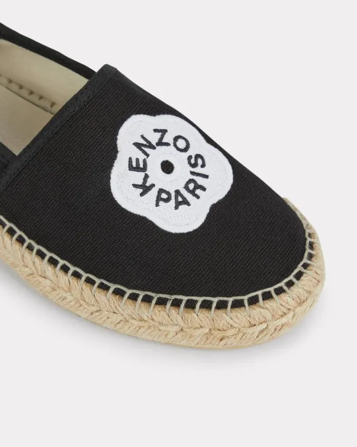 Women 039Boke Flower 20039 Embroidered Canvas Espadrilles Black Kenzo Mules And Espadrilles